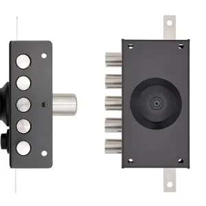 Serratura di sicurezza sovrapposta T1950.60 con pomolo interno per porta in legno Sinistra 13085 sinistra Actieprijs